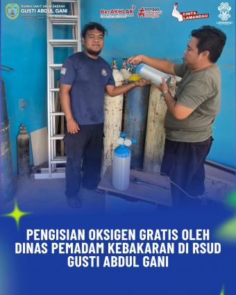 RSUD Gusti Abdul Gani Sediakan Pengisian Oksigen Gratis bagi Dinas Pemadam Kebakaran